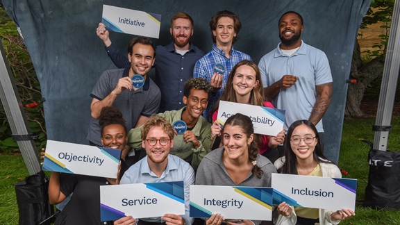 Posed photo of group of young professionals