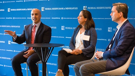 Neel Kashkari speaking at the Fall 2019 conference