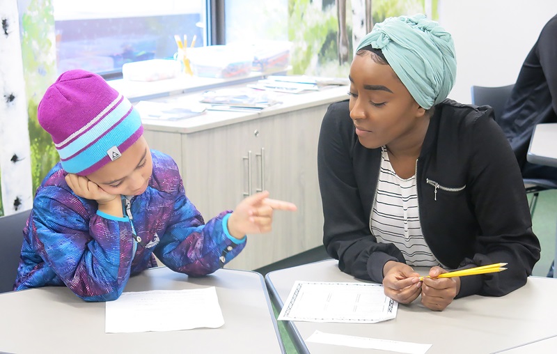 A tutoring session at People Serving People, 3 column