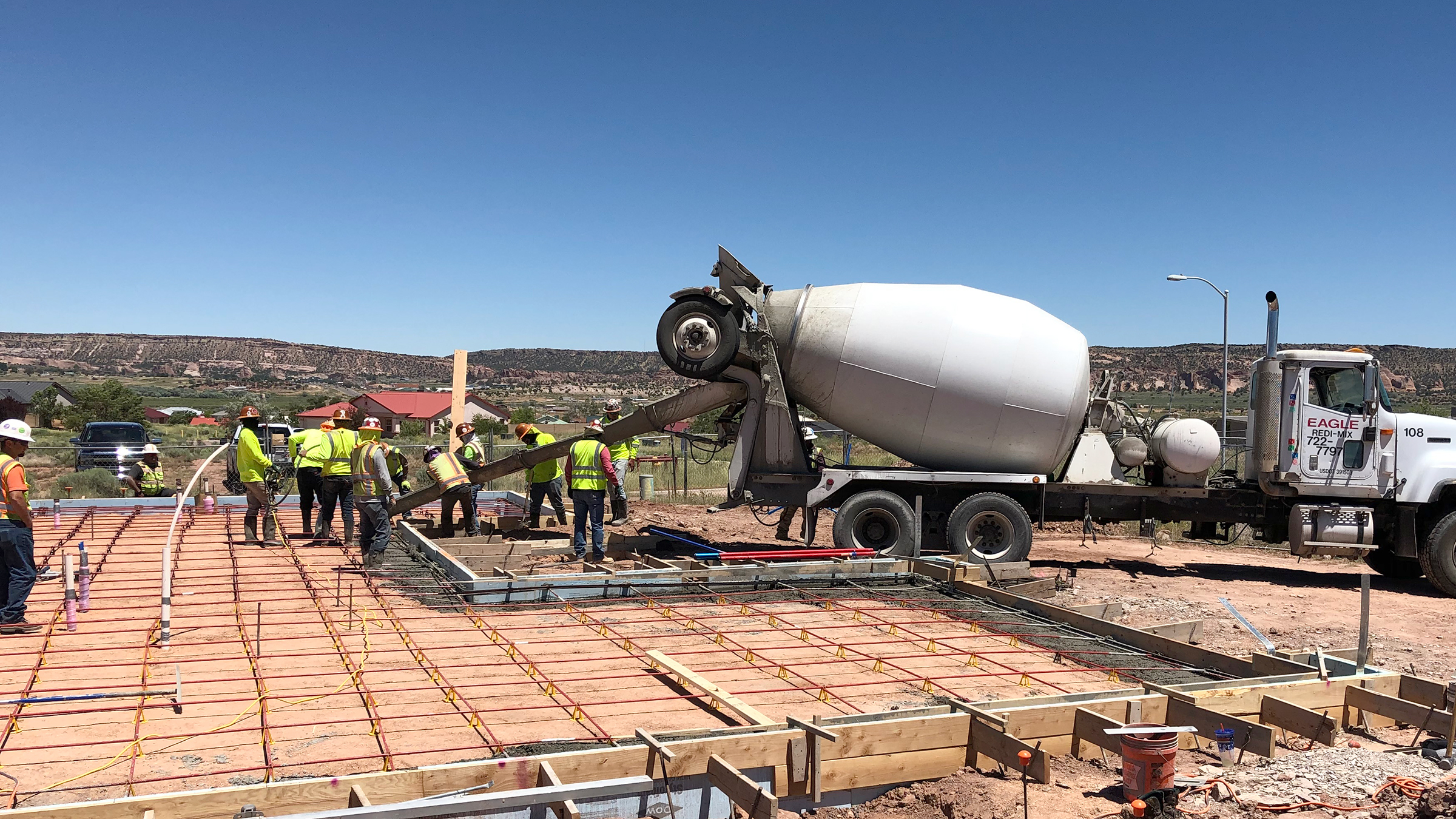Construction workers in Window Rock