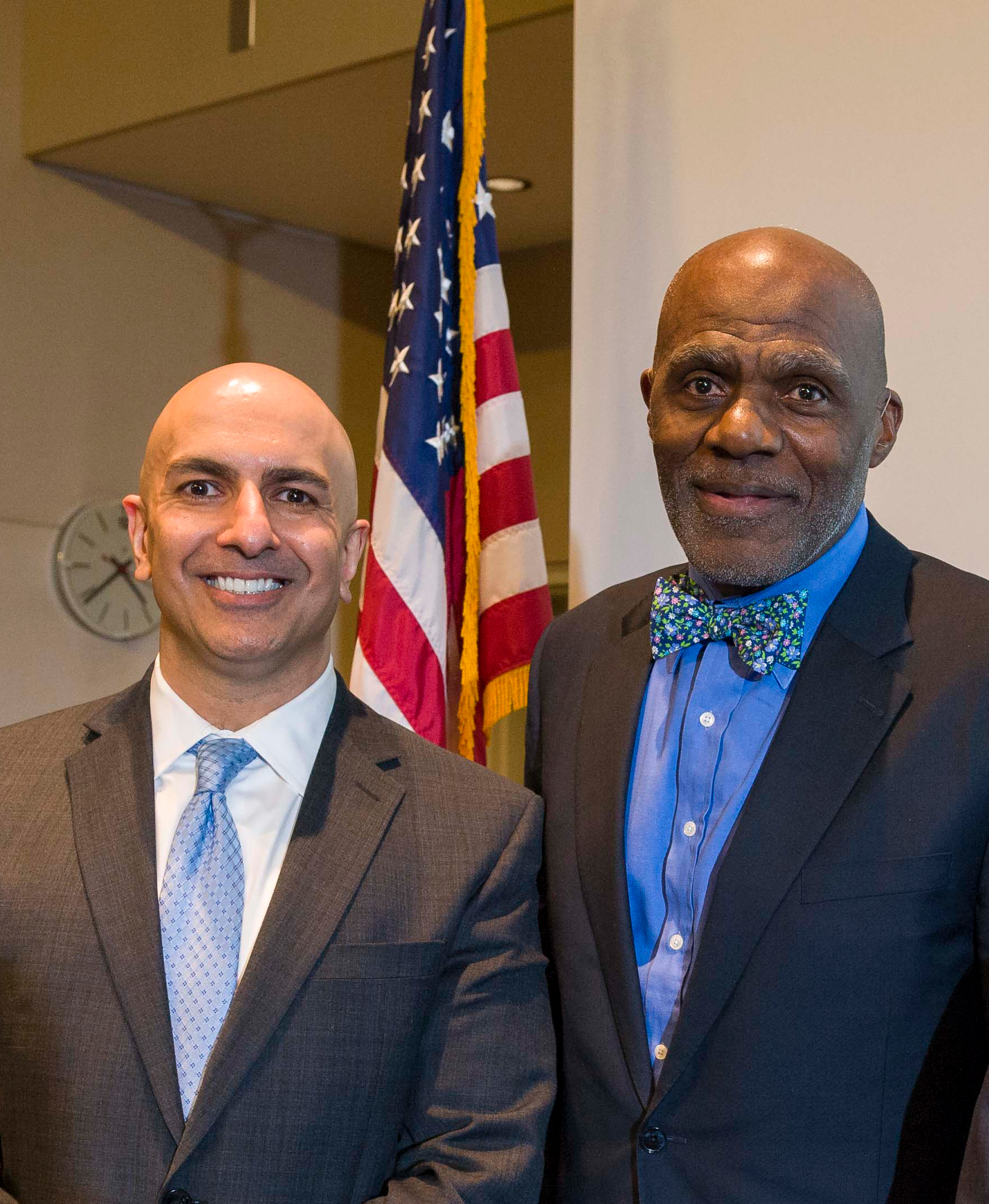 Neel Kashkari and Alan Page at Children First Community Conversation at the Minneapolis Fed on January 13, 2020