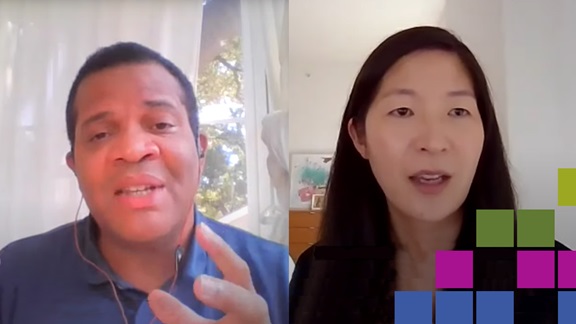 Anthony Iton (left) and Stella Yi both participated in the September 9 virtual event focused on health.
