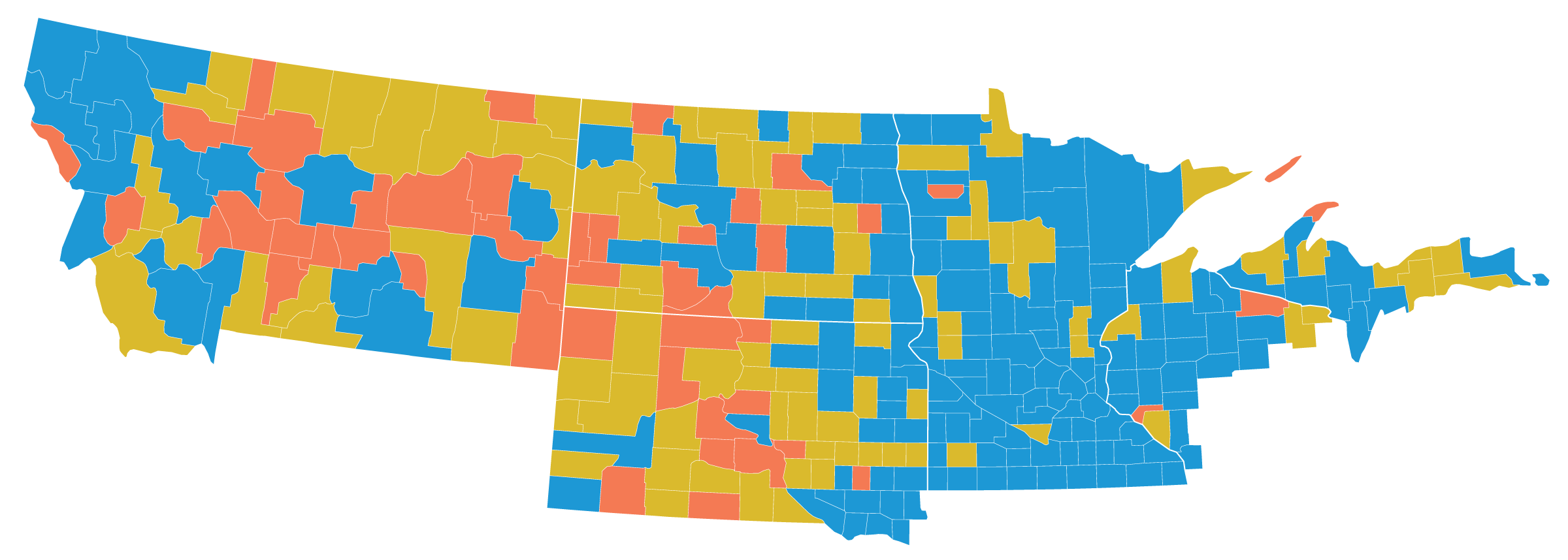 Nursing homes in Ninth District counties in February 2021 map