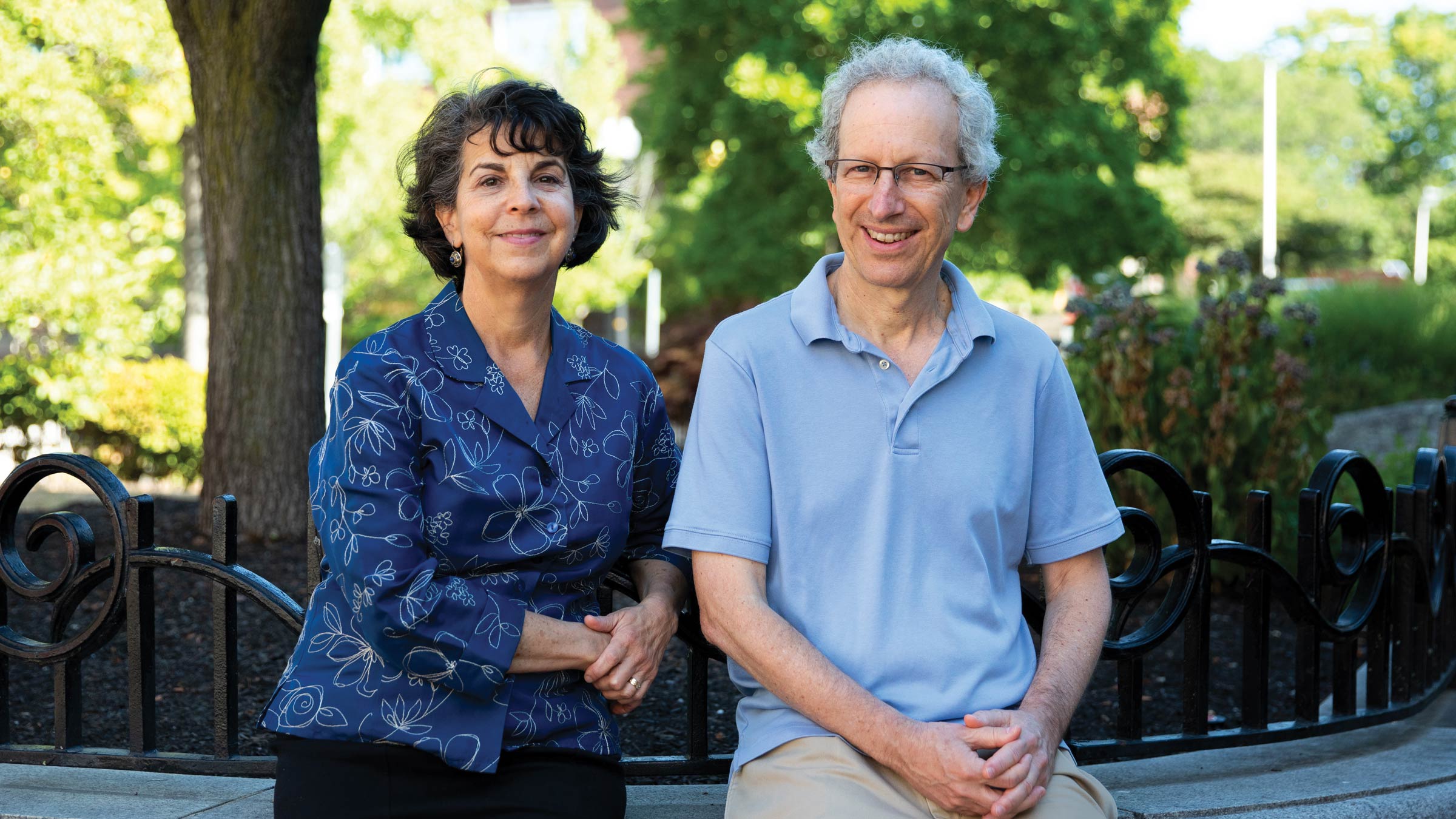 Ruthie Liberman and Larry Katz sitting together