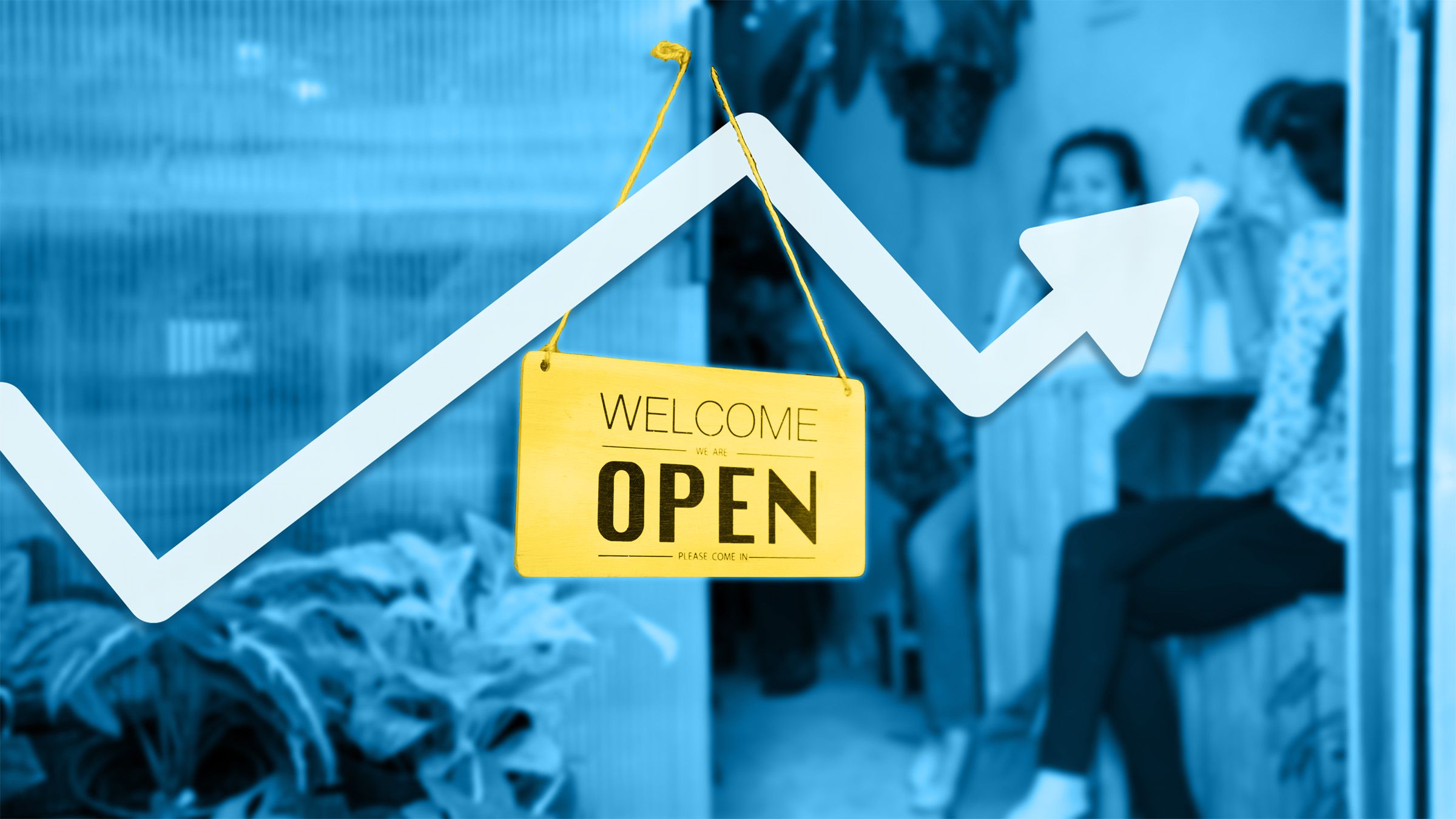 Open sign in storefront