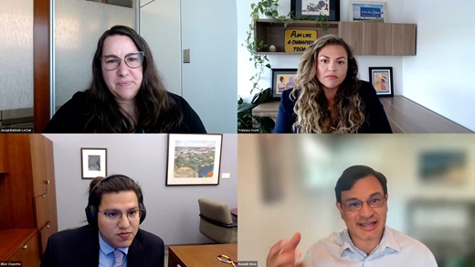 Alt text: Photos of the four speakers from the Center for Indian Country Development's July 17, 2024, webinar titled 