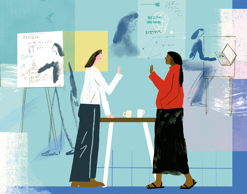 Illustration of diverse individuals in diverse jobs