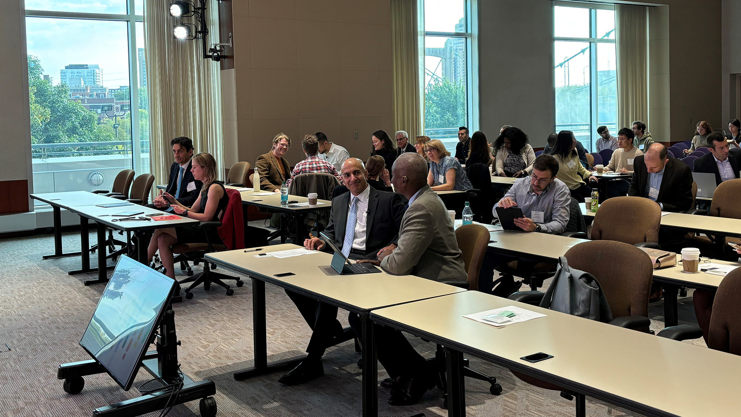 Minneapolis Fed President Neel Kashkari, Atlanta Fed President Raphael Bostic, and other attendees at the 2024 conference.