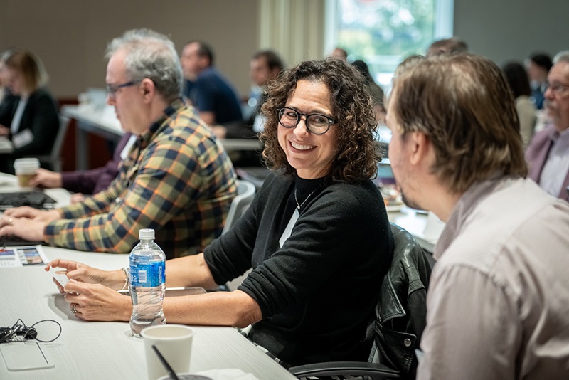 Aaron Sojouner (Upjohn Institute), Sandra Black (University of Texas at Austin), and Andres Drenik (University of Texas at Austin) in the audience.