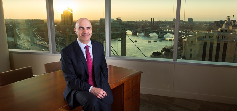 Photo: Neel Kashkari overlooking Mississippi River