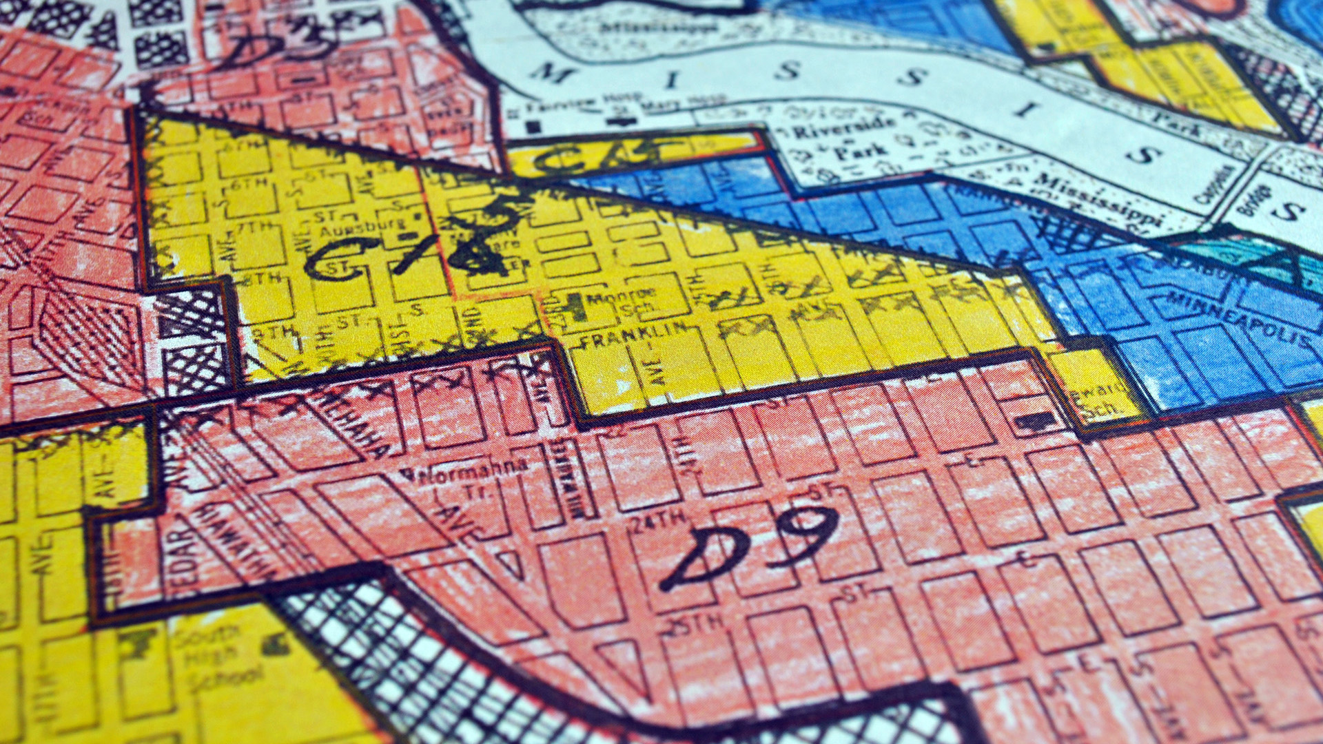 Redlined Map, detail, key image