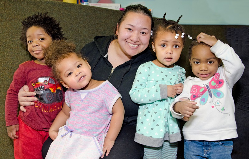 QRISs, Teacher with Quartet of Kids