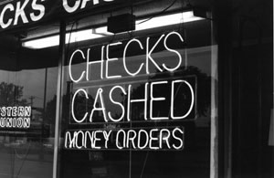 Sign: Checks Cashed Money Orders