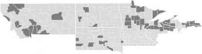 Map: Ninth District Rural Counties Natural Amenities and Population Change 1990-2000