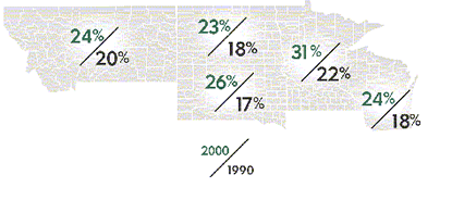 Map: Percent of Population 25 years and older with at least a college degree