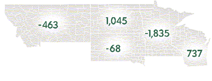 Map:Net Migration of Freshman to Degree-Granting Institutions