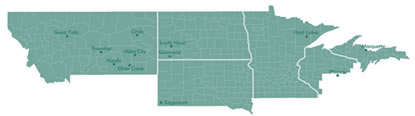 Map of Ninth District Proposed Coal-Fired Plants