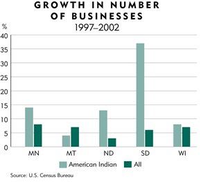 Chart: Growth in Number of Businesses, 1997-2002