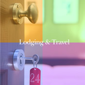 Image: Lodging and Travel -  Hotel doors with key