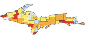 Upper Peninsula of Michigan Map