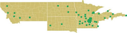 map: Wal-Mart Expansion in the Ninth District, 1991-1995