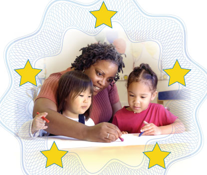 Child-care provider and children