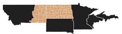 Location of Bakken within Ninth District