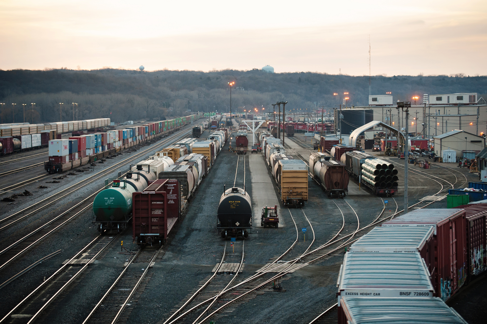 Canadian Pacific's rail yard in St. Paul is a major junction for trains carrying crude oil, grain and other commodities to destinations in the district and across the country.