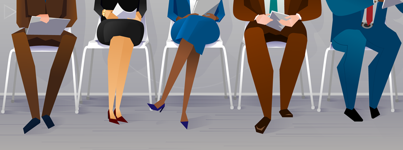 job candidates sitting