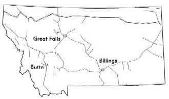 Map Montana Railroads