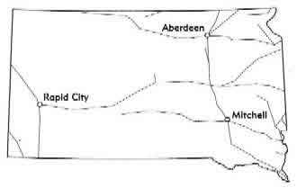 Map South Dakota Railroads