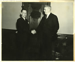 Federal Reserve Chairman Martin Eccles and John N. Peyton
