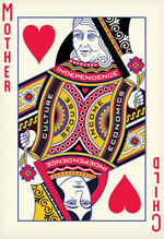 Image: Playing card mother and child