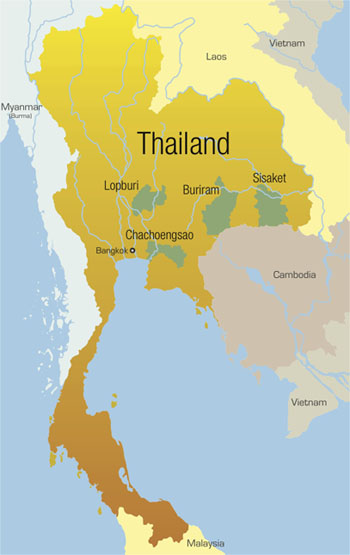 Map of Thailand