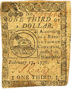 Continental Note, 1776