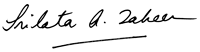 Srilata Zaheer signature