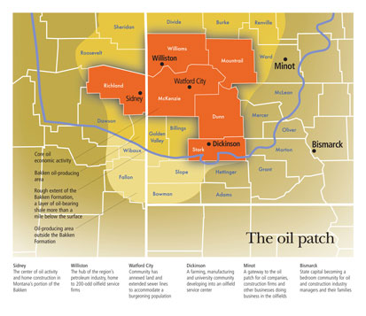 Map of the Oil Patch