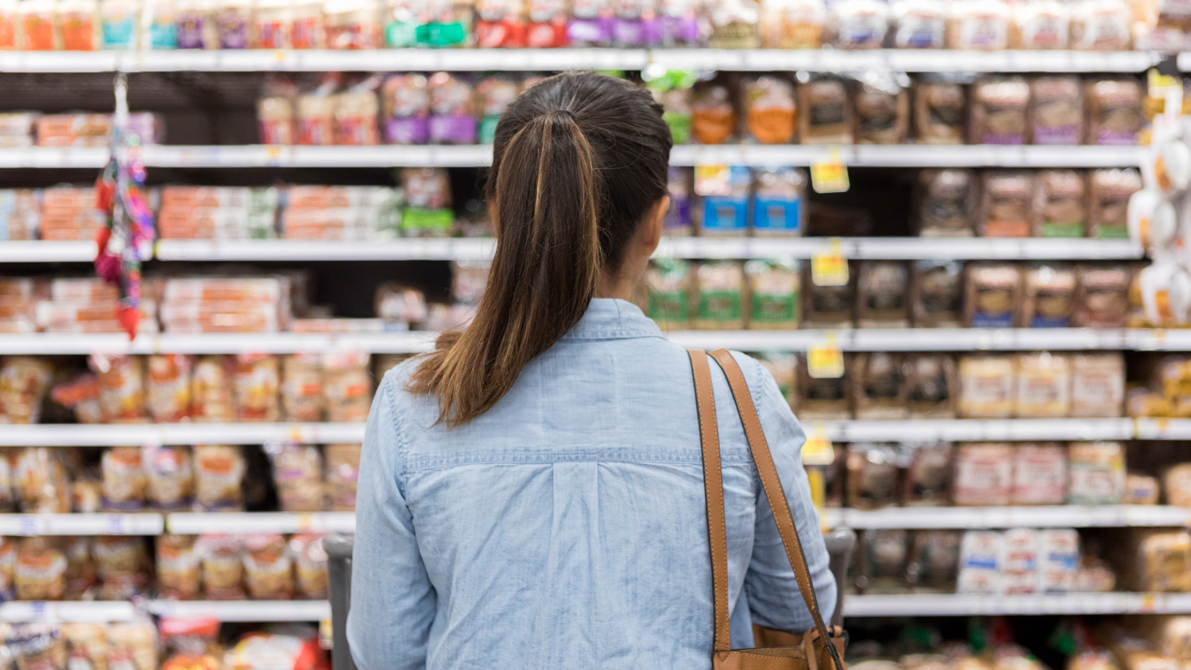 Image of person shopping in grocery store